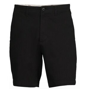George Mens Black Flat Front Shorts Classic‎ Fit Casual, Size 36, 9" Inseam